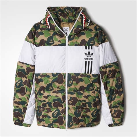 bape adidas puffer jacket replica|bape jacket stockx.